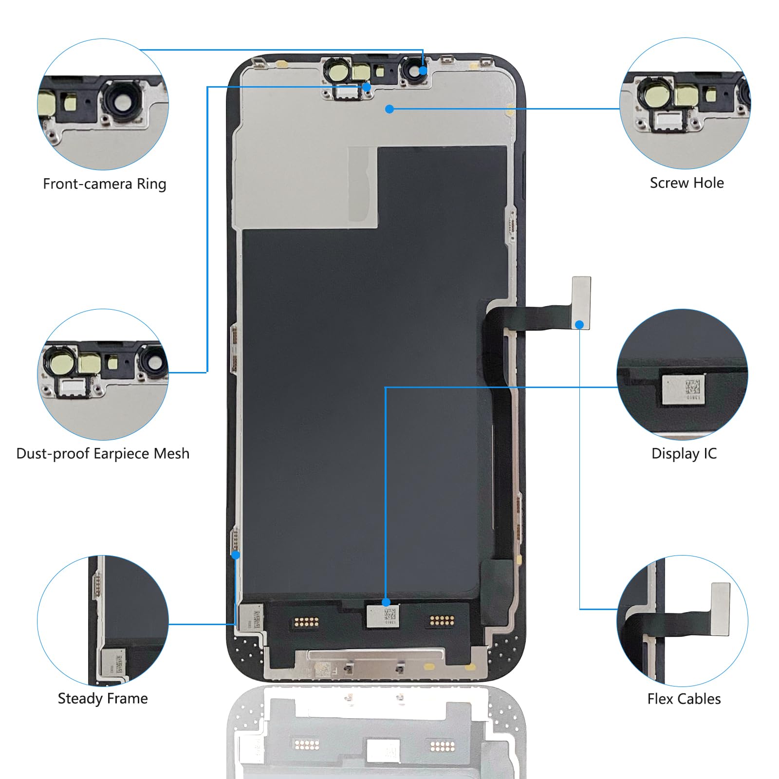 suam　iPhone13 Amazon.com: SIMDOG for iPhone 13 Screen Replacement Kit 6.1